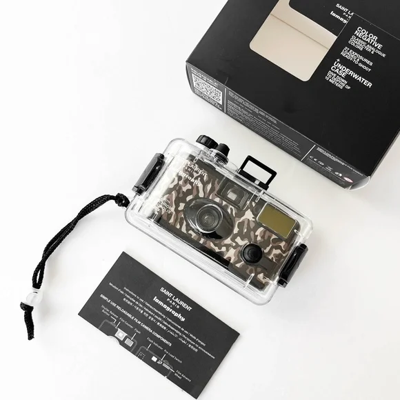Rare Saint Laurent x Lomography Leopard Print Underwater 35mm Film Camera